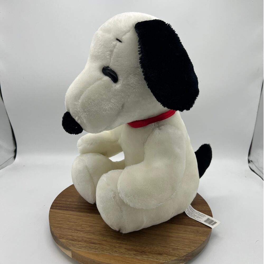 Snoopy Peanuts Plush Dog Toy - Red Collar - White